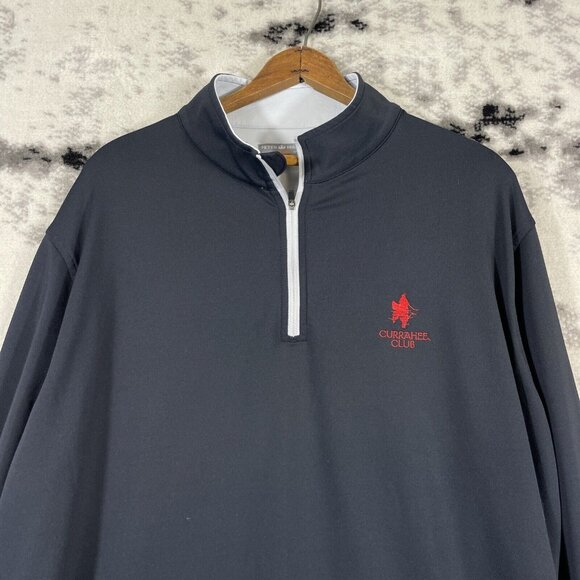 Peter Millar Wicking 1/4 Zip Pullover‎ Mens Size Extra Large Black Stretch Golf - Picture 4 of 14